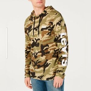 Levi's Camoflauge Lightweight Pullover Hoodie Size Medium